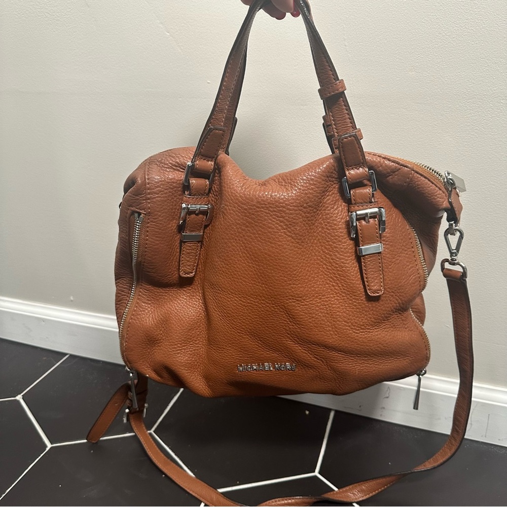 Michael Kors Tan Leather Shoulder Bag